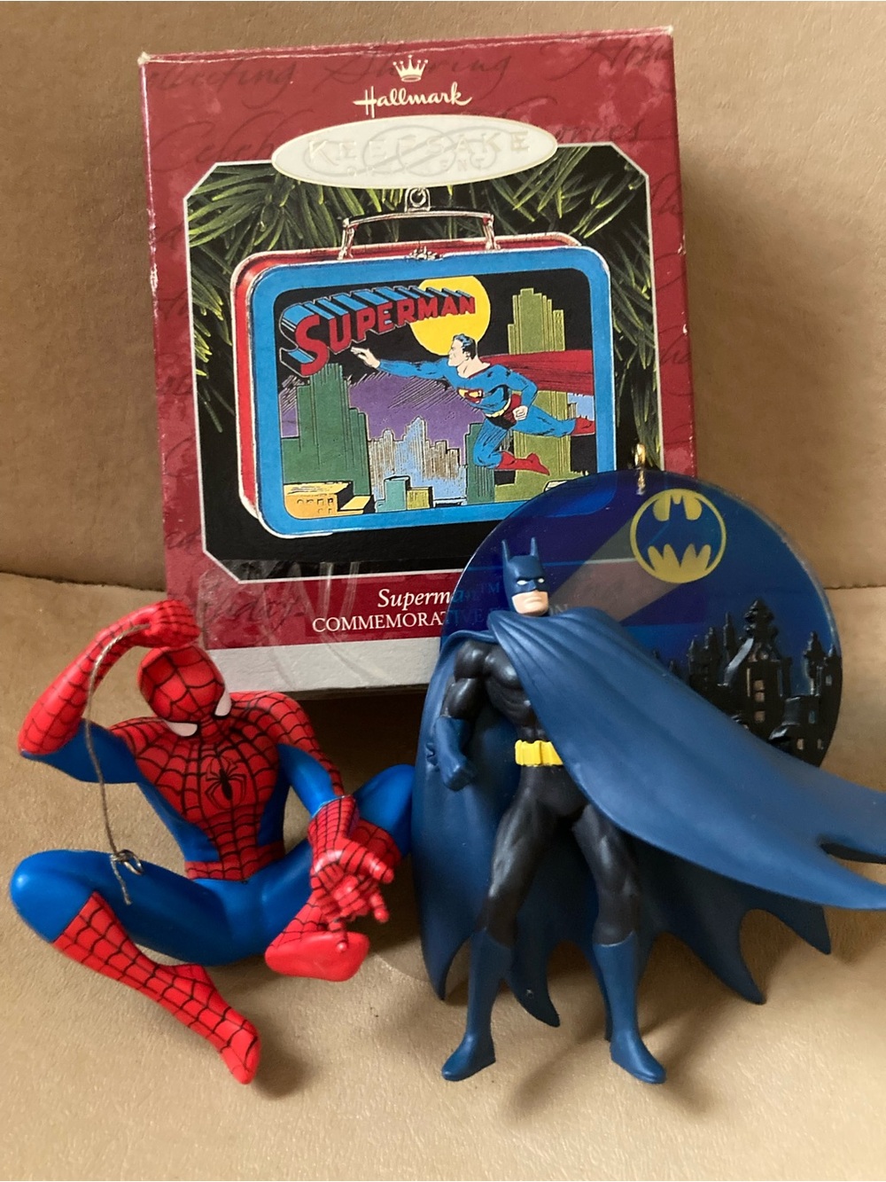 Lot of 3 Hallmark Superhero Ornaments